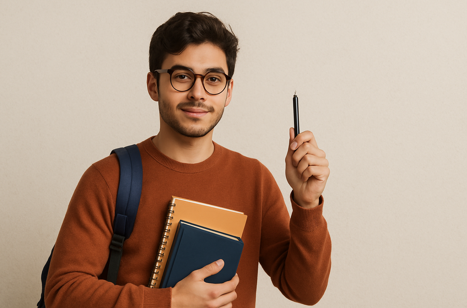 Estudante acessando conteúdos do Senna Cursos