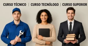 Curso técnico, tecnólogo ou superior? Entenda as diferenças e escolha a melhor opção